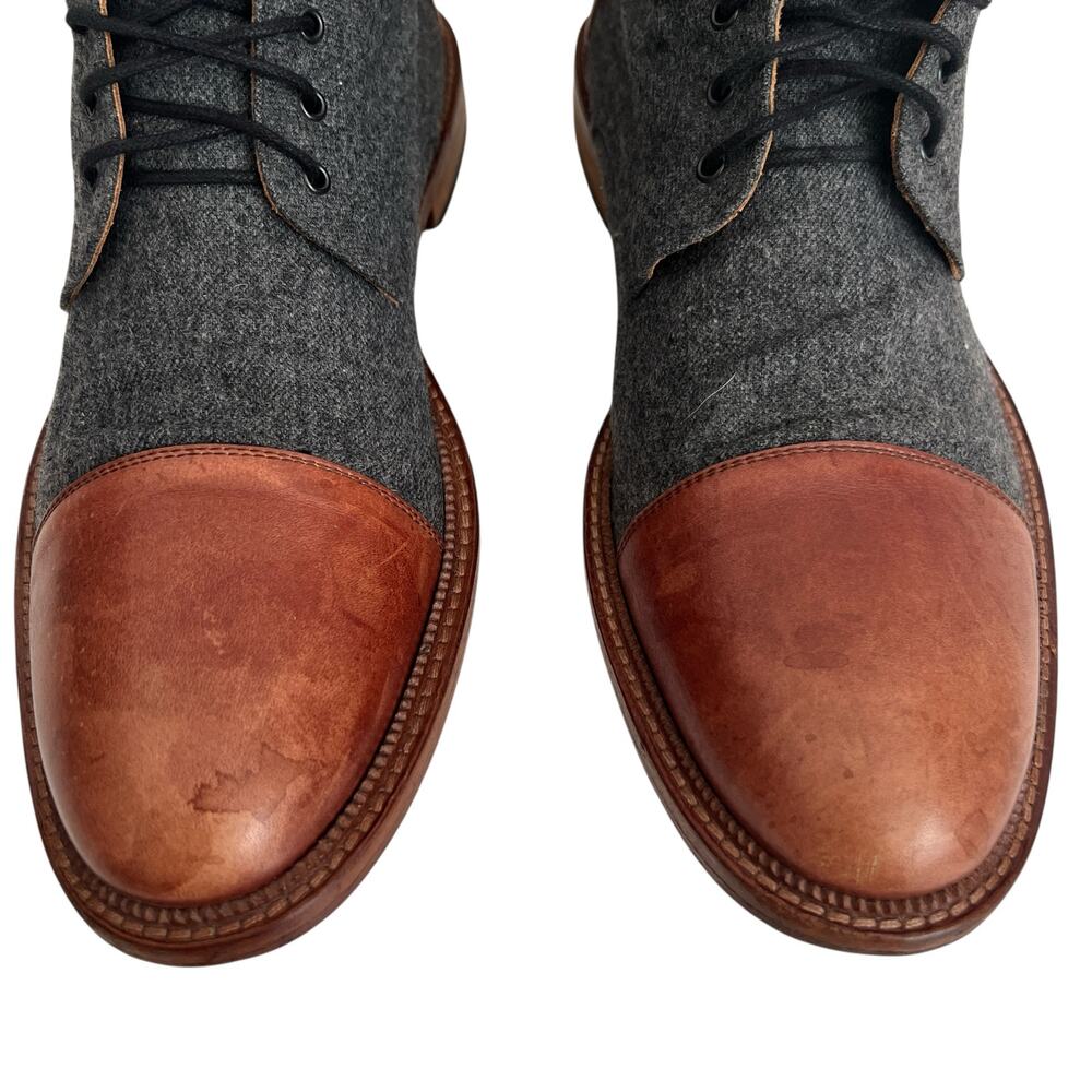 Taft The Jack In Gray Brown Leather Lace Up Boots Men Size 45 EU - Picture 8 of 11